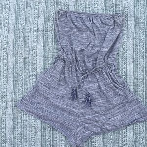 Strapless romper
